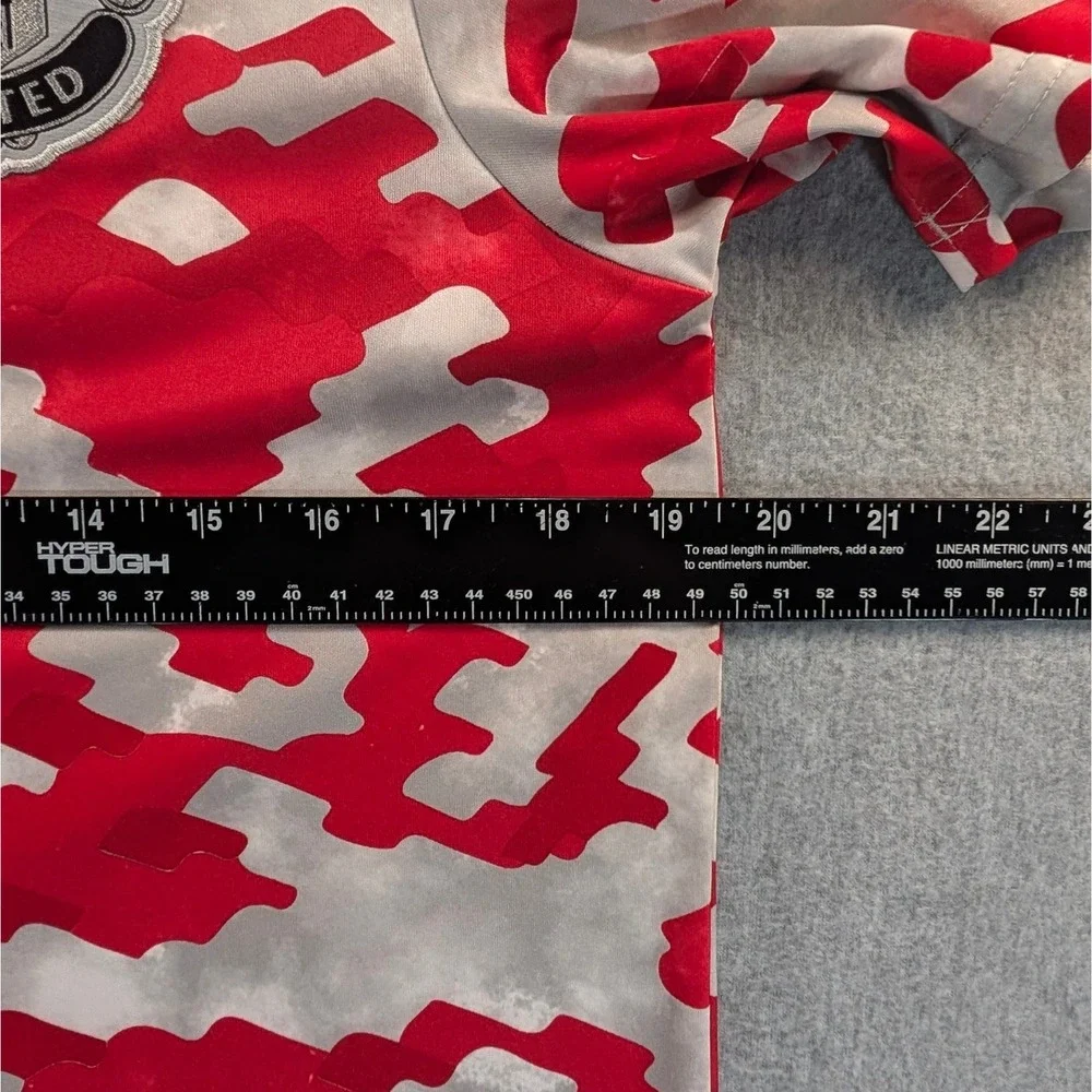 Adidas Manchester United Pre-Match Training Jersey Red White Camo Mens Medium